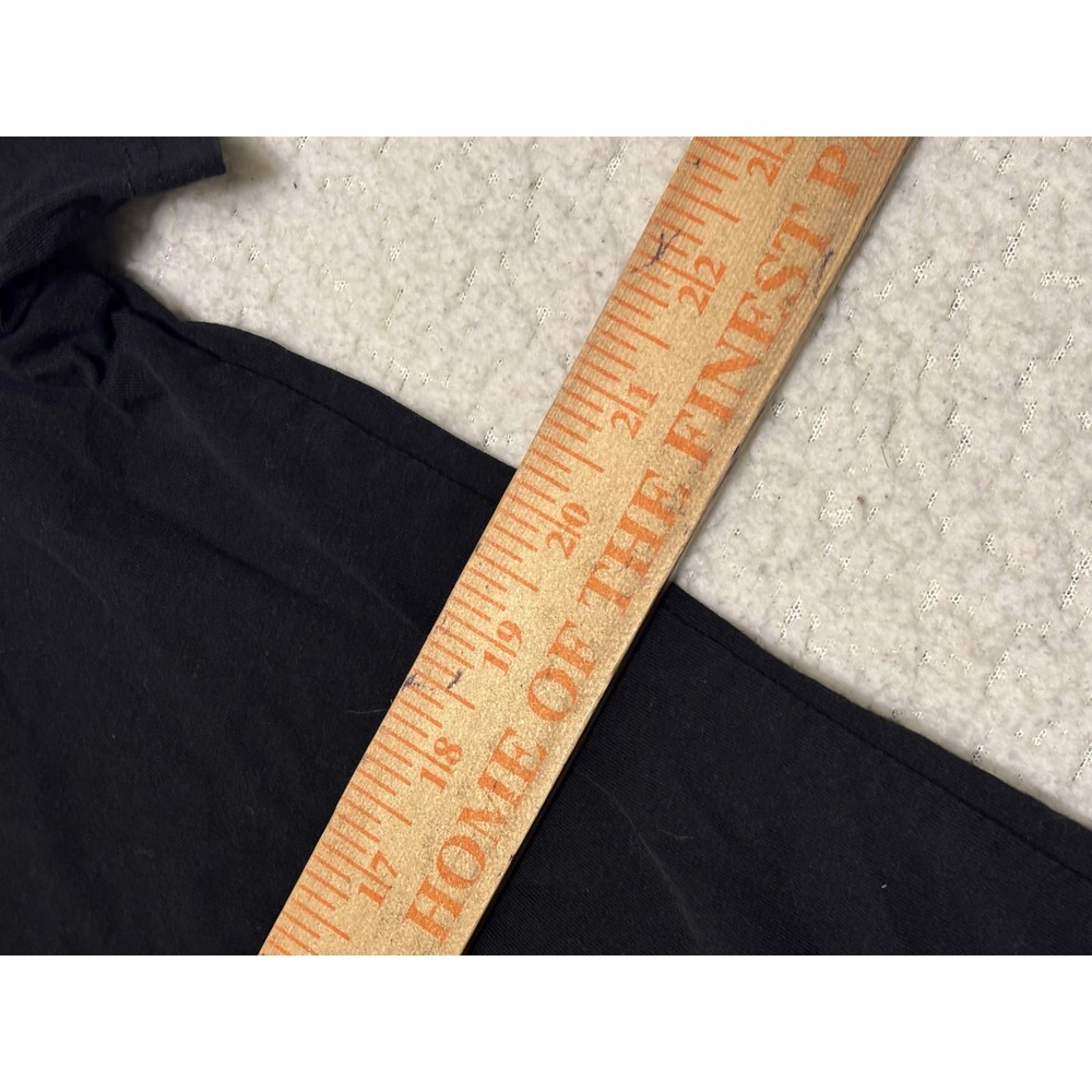 Nautica Mens T-shirt Basic Size L Black 100% Cotton Solid Embroidered Logo - Picture 4 of 6